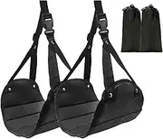 KiBcsLic 2X Airplane Footrests Adjustable Leg Rest Foot Hammocks Foot Slings for Flight Accessories Plane Under Desk Heel