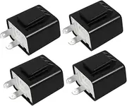 OSOLADY Upgrade Your Car Lights 4pcs Flasher Relay 12v Electronic Flasher Relay for Brighter Visibility Black