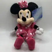 Disney Minnie Mouse Plush Toy NWT 22cm Hunter Leisure New With Tags