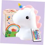 ONEFIRE Unicorn Night Light for Kids,【Cute Gifts&Remote】 16 Colors Kids Night
