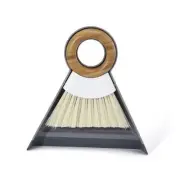 Tiny Team Mini Compact Brush & Dustpan Set, Portable White Tiny Team Brush Set