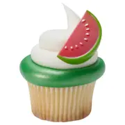 New Cake Toppers Watermelon Cupcake Picks One Dozen Iridescent