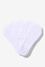 [Body] Body - Body Invisible Socks 5Pk - White OS WHITE