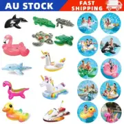 Inflatable Lounge Bed Dinosaur Unicorn Dolphin Pool Floating Raft Swimming Toys