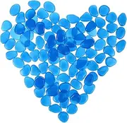 Kisangel 100pcs Luminous Pebbles Fish Tank Decoration Glowing Garden Rocks Night Versatile Decorative for Outdoor