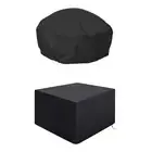 Fire Pit Cover Dust Cover Fire Pit Lid Waterproof Protector for Yard Patio