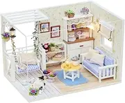 Ieron DIY Miniature House Kit, Wooden Dollhouse with Accessories, DIY Miniature Dollhouse for Adults and Teenagers, Mini Dollhouse, Home Desk Decoration (Kitten Journal)