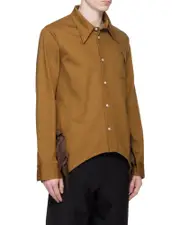 Kiko Kostadinov Rino Twisted Knotted Shirt IT48,IT46 Brown
