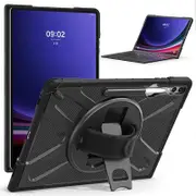 For Samsung Galaxy Tab S8 S9 Ultra 14.6 Inch Sm-x900 X906 Sm-x910 Portable Rotation Hand Ring Stand Shockproof Tablet Case
