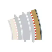Scalextric Sport Track Radius 4 Curve Outer Borders 22.5° & Barriers x4 C8238
