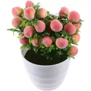 Simulated Potted Plant Artificial Peach/ Tree Bonsai for Home/Office Decor