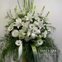 在飛比找momo購物網優惠-【Santa Ana】三角高架花籃(白色系花籃加粗高鐵架組合