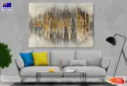 Grey & Gold Abstract Painting Wall Canvas Home Decor Australian Made Quality
