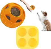 Lick Ball for Dogs, Dog Toy Ball, Woof Pupsicle, Durable Lick Ball Dog Set, Pupsicle Dog, Anxiety Relieve Interactive Dog Toy (Ball + Tray)