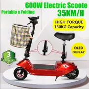 NEW 600W PRO Model Electric Scooter 35km/h 10inch 50km Portable Foldable Bike