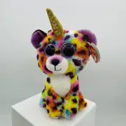 TY Beanie Boos GISELLE Unicorn Rainbow Leopard Plush Toy 6"