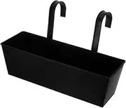 Milisten Large Iron Hanging Planter Bucket for Outdoor and Indoor Use Decorative Wall Mounted Flower Pot with Hooks for Balcony and Garden Rustic Charm for Succulents and Plants