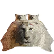 Animal Art Amari the White Lion Coverlet