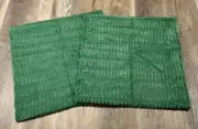 Miulee 2pk Green Soft Square Pillow Cases Zipper Closure 20" x 20"