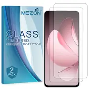 [2 Pack] OPPO Reno13 F 5G Tempered Glass 9H HD Crystal Clear Premium Screen Protector by MEZON – Case Friendly, Shock Absorption (OPPO Reno13 F 5G, 9H)