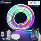 Smart RGBIC LED Strip Neon Flex Rope Lights Remote Control Bluetooth Music Party