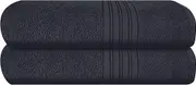 BOUTIQUO Cotton 2 Pack Bath Towel Set 28x55, Eco-Friendly Large Bath Towels, Compact Quickdry Lightweight Soft & Highly Absorbent Bath Towel, Ideal for Everyday Gym Travel Camp Pool - Charcoal Grey