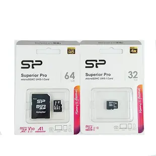 SILICON POWER SP廣穎 32GB/64GB 記憶卡 microSDXC / microSDHC UHS-1