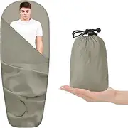Yimomoyi Hut Sleeping Bag, Ultralight, 2-in-1 Faux Silk Sleeping Bag, 210 x 83 cm, Thin Sleeping Bag Liner, Travel Blanket with Small Pack Size Inner Sleeping Bag for Backpacking, Hostels, Huts