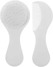 KAILIKETIY 2pcs Hair Brush Set with Soft Bristles for Gentle Scalp Massage Cradle Cap Treatment and Grooming Brush for Newborns Safe and Specific Design