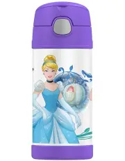 [Thermos] Disney Princess Funtainer Vacuum Insulated Drink Bottle 355ml in White
