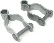 1 5/8" Pressed Steel Chain Link Fence Frame Hinges w/Bolt - (Pack of 2)