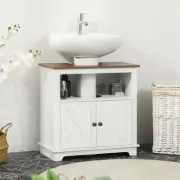 Bathroom Sink Storage Cabinet Modern Design Under Sink Organizer Wood Finish