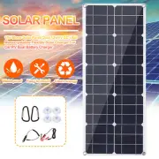 50W-100W Solar Panel Trickle Charger Battery Charger Kit Maintainer Boat RV Car
