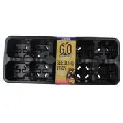 REKO 10-Cell Black Grow Your Own Seedling Tray - 3 Pack Seed Starting Trays