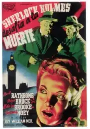 Sherlock Holmes Faces Death poster Nigel Bruce Basil Rathbone - 1943 Movie Photo