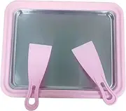 Perfk Cold Pan Plate Ice Cream Plate Maker, Portable Sweet Spot Pan Ice Cream Rolled Machine for Soft Serve Gelato Sorbets, Pink