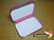 LADY WHEATLEY 1401EGLW 4" PINK FLY BOX - EASY GRIP FOAM - NEW FLYBOX UK MADE