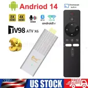 Android 14 Dual WIFI 5G TV Stick 8K Voice Assistant TV Box Stream Media Player