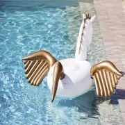 Giant Inflatable Pegasus Ride On Float Raft Beach Lounger Bed Toy