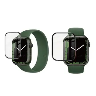 Apple Watch 49/45/41/44/40mm 3D曲面滿版玻璃貼 9H鋼化玻璃貼 玻璃膜 耐衝擊 保護貼