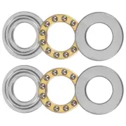 F12-23M Thrust Ball Bearing 12x23x7.5mm Brass with Washers ABEC3 2pcs