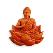 Orange Buddha Flat Incense Burner Perfect for Favourite Fragrant Incense Cones