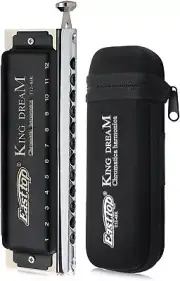 EASTTOP King Dream Chromatic Harmonica Key C 12Hole 48Tone Mouth Organ Harmonica
