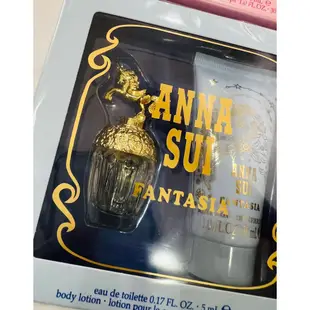 *小妞美髮精品百貨* Anna Sui安娜蘇 獨角獸 綺幻飛行 浪漫香氛組 小香禮盒 淡香水5ml+香氛身體乳