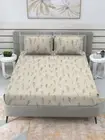 154 TC Floral Cotton Full Flat Bedsheet With 2 Pillow Covers Bedsheet 96 X 66 in