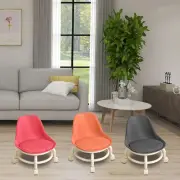 Rolling Stool Swivel Chair PU Leather Back Support Furniture Gift Roller Seat