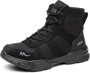 [SDEQA] Safety Boots for Mens Steel Toe Cap Trainers Lightweight Breathable Industrial Work Shoes Puncture Proof Construction Footwear