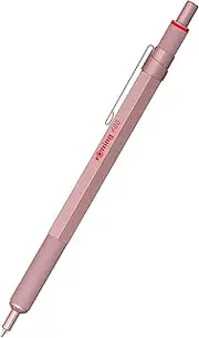 rOtring 600 Metallic Ballpoint Pen | Medium Point | Black Ink | Rose Gold Barrel with Non-Slip Knurled Grip | Refillable | 1 Count