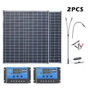 Solar Panel Kit Complete 12V Polycrystalline Power Portable Outdoor Rechargeable