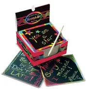 Scratch Art Rainbow Mini Notes (125 ct) With Wooden Stylus